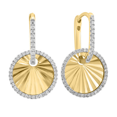EFFY .34ctw. Diamond Fashion Dangle Earrings in 14k Yellow Gold