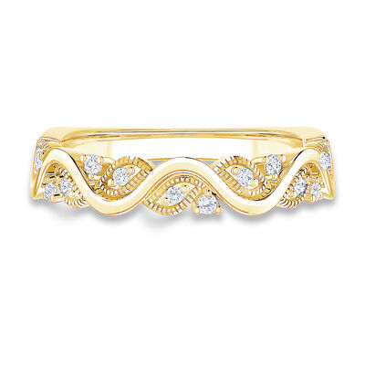 Brilliant-Cut .13ctw. Diamond Anniversary Band in 10k Yellow Gold