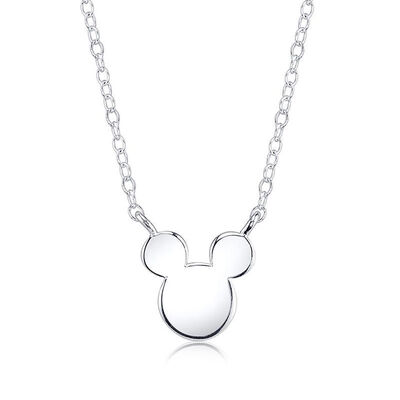 DISNEY© Iconic Mickey Mouse Necklace in Sterling Silver