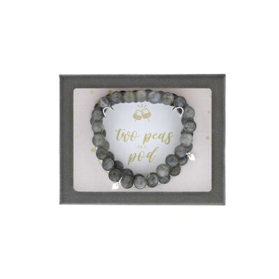"Two Peas in a Pod" Labradorite Bracelet in Sterling Silver