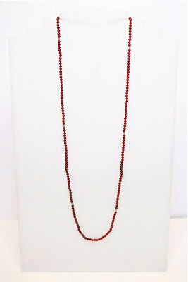 Garnet Mask Chain with Gold Filled Beads