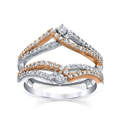 Sirena 5/8ctw. Diamond Double Row Insert in 14k White & Rose Gold