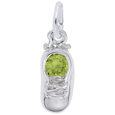 August Baby Shoe Charm in Sterling Silver