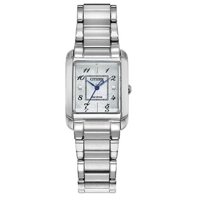 Citizen Ladies' Bianca White Mother of Pearl Dial Stainless Steel Bracelet 22mm Watch EW5600-52D
