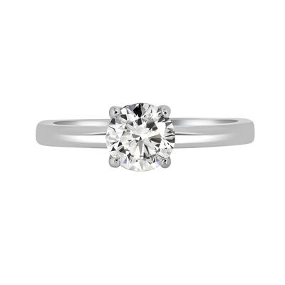 Brilliant-Cut 1ct. Hidden Halo Lab Grown EF VS Diamond Engagement Ring Setting in 14k White Gold