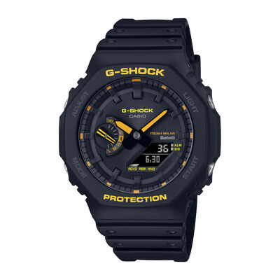 G-Shock Men's Analog-Digital Solar Black Yellow Resin Watch GAB2100CY-1A