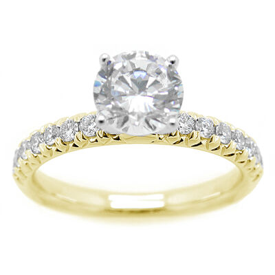 Timeless Classic 1/3ctw. Diamond Setting in 14k Yellow Gold