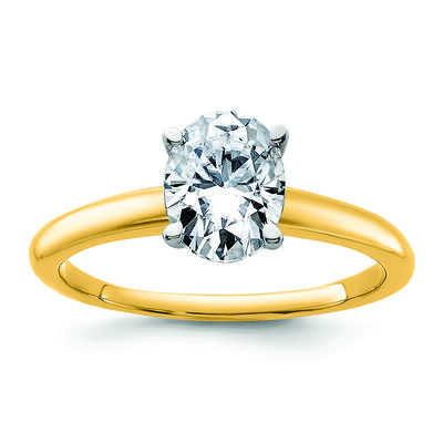 Oval-Cut 1 1/4ct. Certified FGH VS SI Lab Grown Solitaire Engagement Ring in 14k Yellow Gold