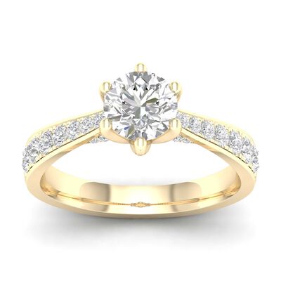 Classic 1 1/2ctw. Diamond Engagement Ring in 14k Yellow Gold