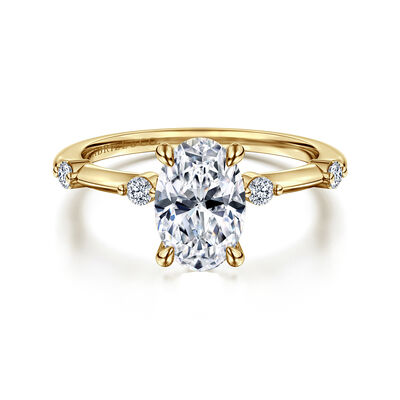 Gabriel & Co. "Frances" 14k Yellow Gold Oval Setting