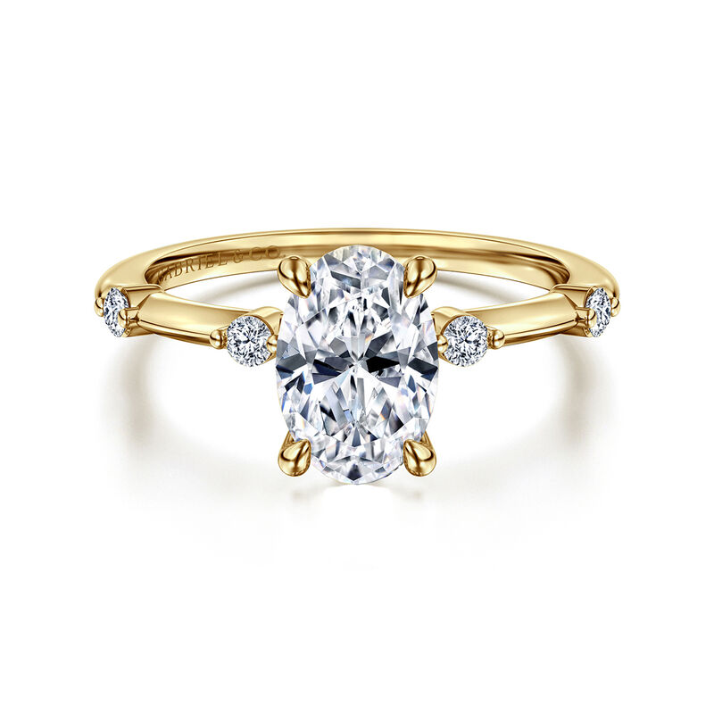 Gabriel & Co. "Frances" 14k Yellow Gold Oval Setting image number null