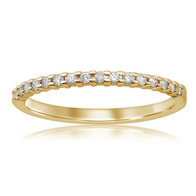 Classic Elegance. Diamond Band 1/7ctw in 10k Yellow Gold
