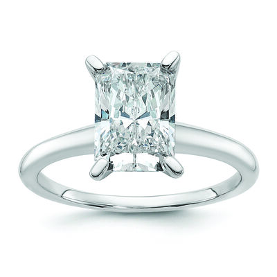 Radiant-Cut 2 1/4 - 2 1/3ct. FGH VS SI Lab Grown Diamond Certified Solitaire Engagement Ring in 14k White Gold