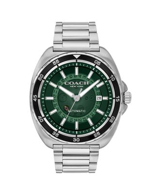 Coach Men's Charter Auto Stainless Steel Green Dial 44mm Watch 14602713