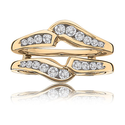 Diamond Ring Enhancer Wrap 1/2ctw in 14k Yellow Gold