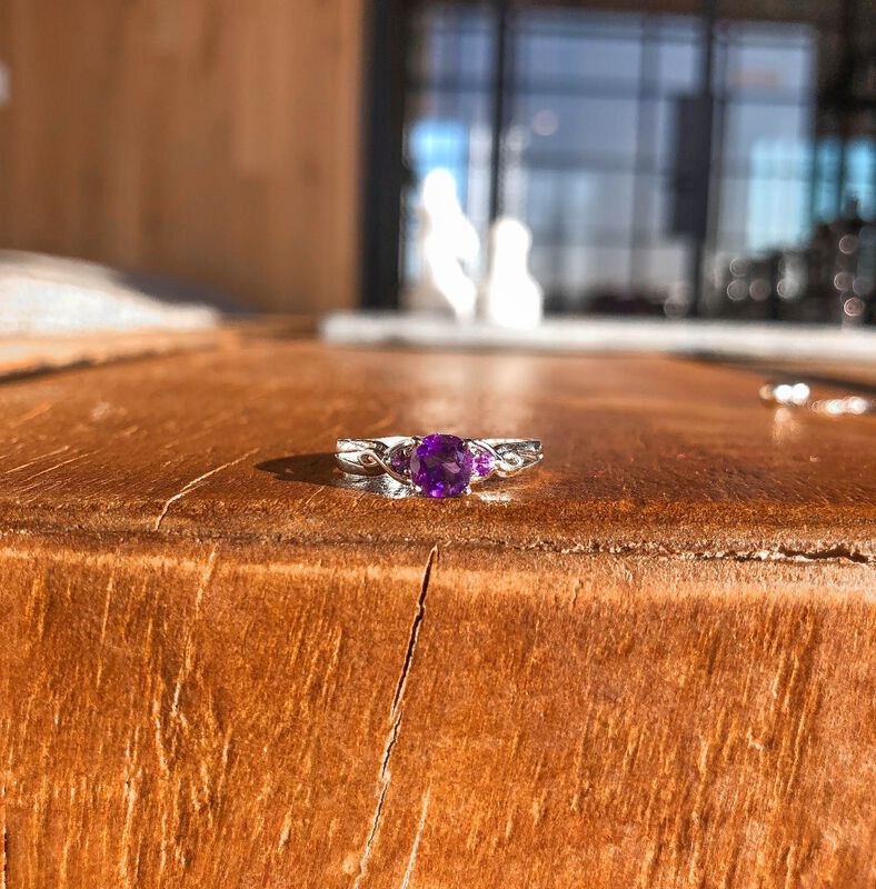 Amethyst & Diamond Ring image number null