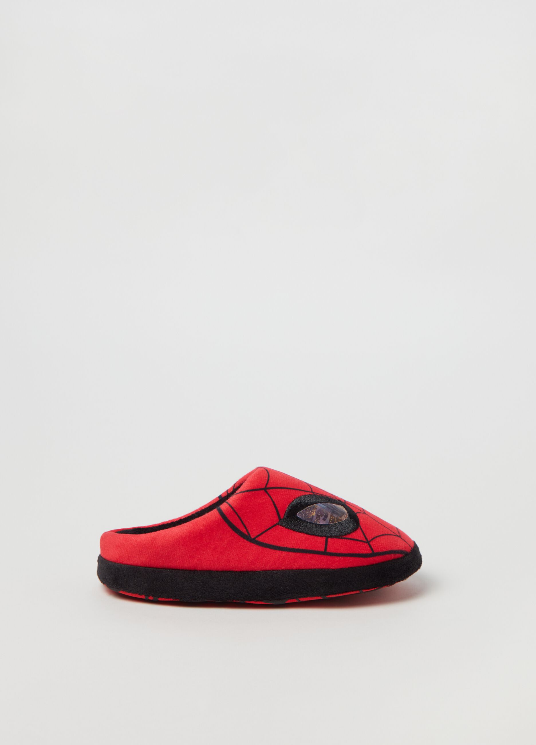 Pantofole in velour con stampa Spider Man Nero Rosso OVS KIDS