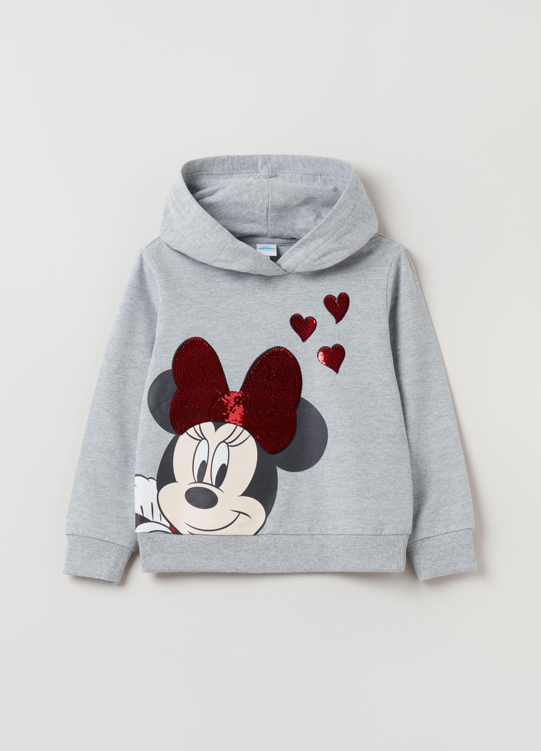 Felpa con cappuccio stampa Minnie con paillettes OVS KIDS da Bambina OVS
