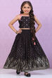 Black Cotton Lehenga Set image number 3