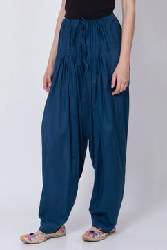 Blue Cotton Solid Salwar image number 2