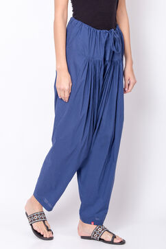 Indigo Cotton Solid Salwar image number 3