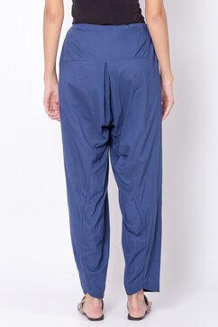 Indigo Cotton Solid Salwar image number 4