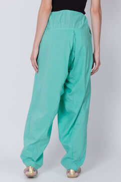 Sea Green Cotton Solid Salwar image number 3