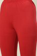 Dark Red Cotton Blend Dyed Churidar image number 1
