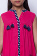Pink Cotton Tiered with Bag Dress image number 1