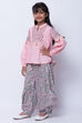 Light Pink Cotton A-Line Kurta Dhoti Pant Suit Set image number 2