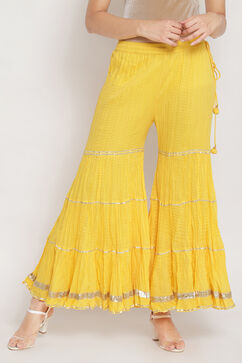 Yellow Cotton Salwar image number 0