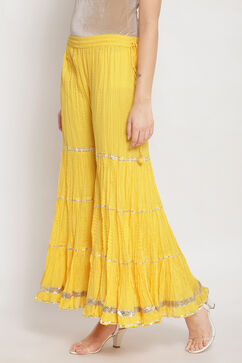 Yellow Cotton Salwar image number 4