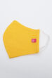 Yellow Cotton Kids Solid Face Mask image number 1
