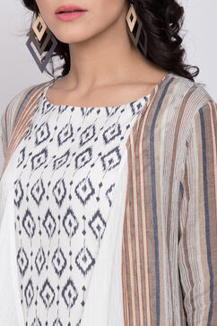 Ivory Cotton Straight Fusion Wear image number 1