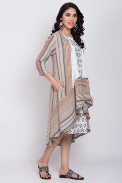 Ivory Cotton Straight Fusion Wear image number 5