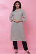 Black And Off White Rayon Kurta image number 0