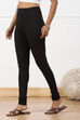 Black Cotton Solid Churidar image number 2