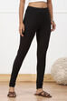 Black Cotton Solid Churidar image number 3