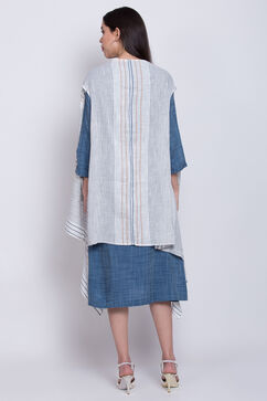 Blue Cotton Two Piece Set image number 6
