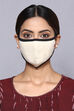 Ecru Cotton Solid Mask image number 0