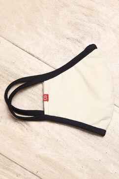 Ecru Cotton Solid Mask image number 2