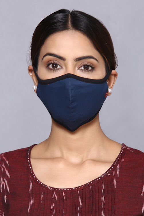 Indigo Cotton Solid Mask image number 0