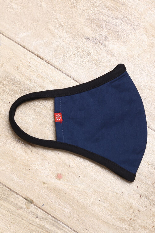 Indigo Cotton Solid Mask image number 2