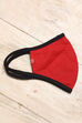 Red Cotton Solid Mask image number 2