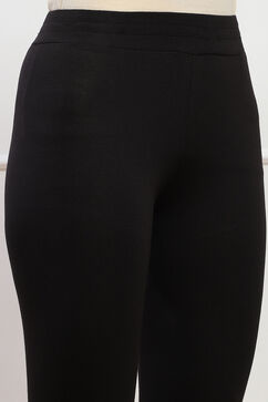 Black Cotton Blend Solid Anklets image number 1