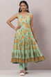 Sea Green Cotton Viscose Layered Suit Set image number 1