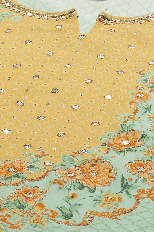 Sea Green Cotton Viscose Layered Suit Set image number 3