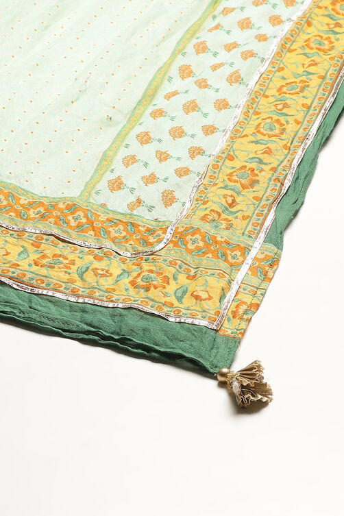 Sea Green Cotton Viscose Layered Suit Set image number 5