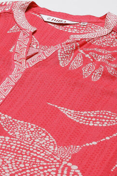 Pink Viscose Straight Printed 2 Piece Set image number 2