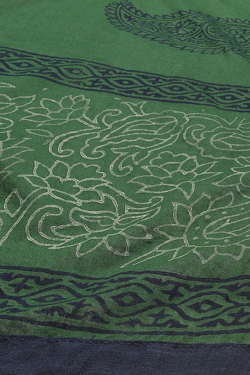 Blue Cotton Woven Unstitched Suit Set image number 4